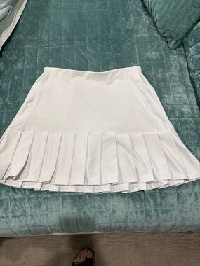 Lady Hagen White Pleated Tennis Skirt